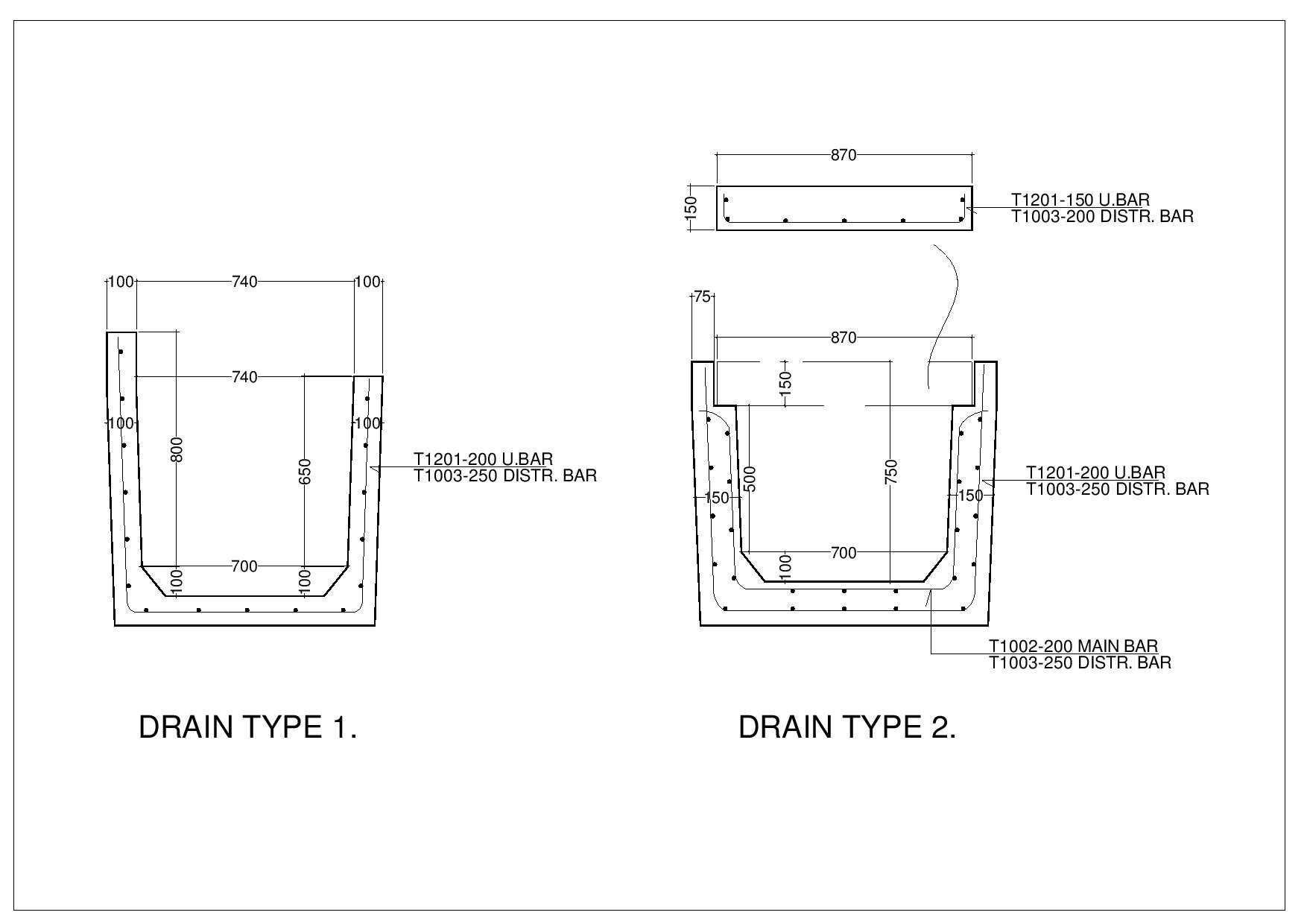 Rectangular drain