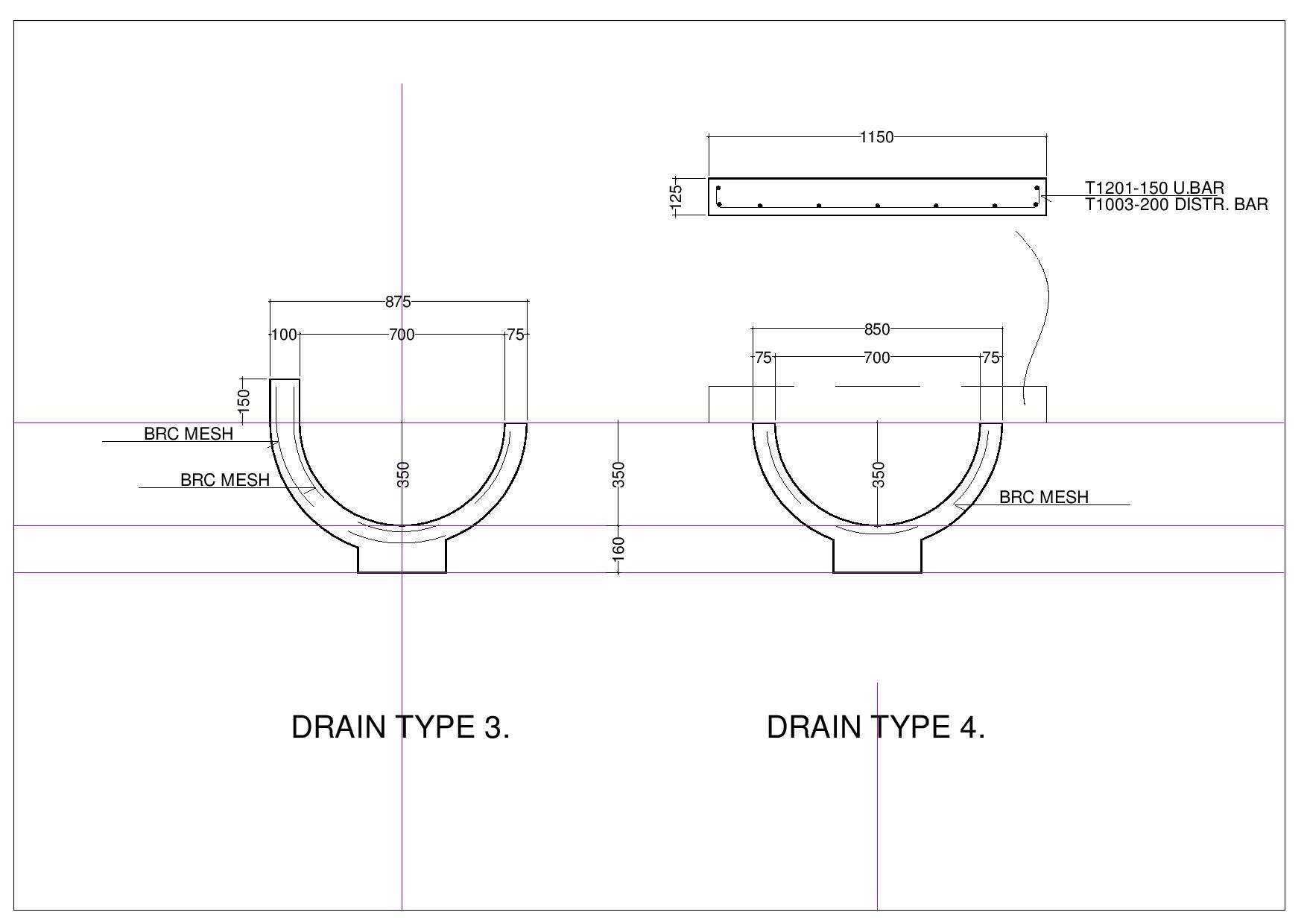 Semicircular drain